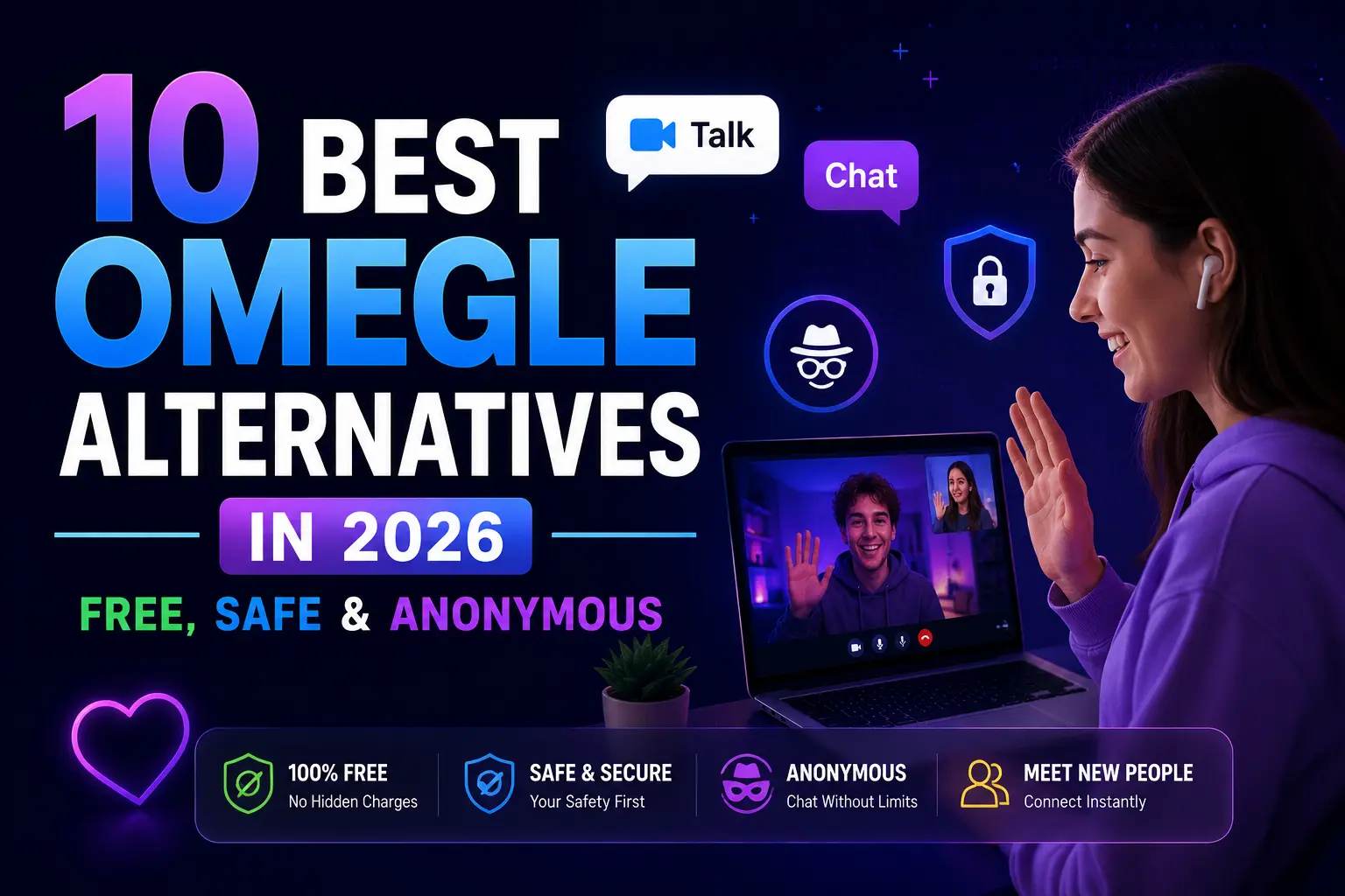 10 Best Omegle Alternatives in 2026 — Free, Safe & Anonymous